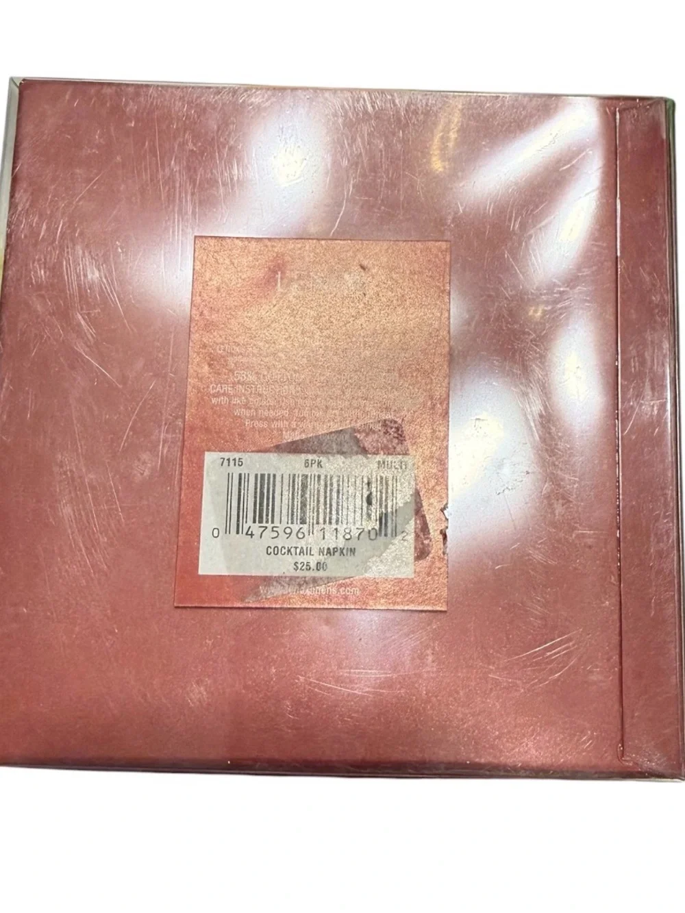 Lenox Holiday Nouveau Gold Cocktail Napkins Set of 6 NIB Christmas